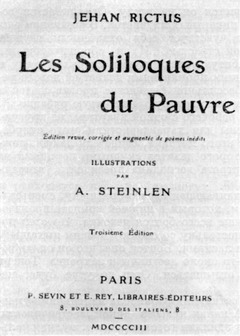Jehan Rictus. Les Soliloques du Pauvre. Paris, 1903. Титул, лист. — стр. 286