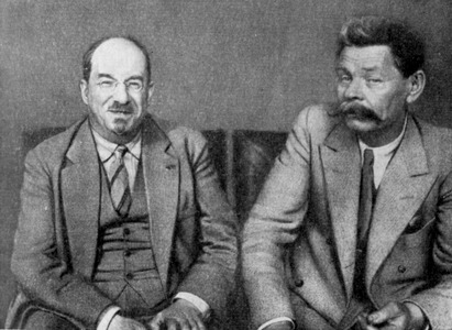 А. В. Луначарский и А. М. Горький. Фото. Москва, 1929 год.